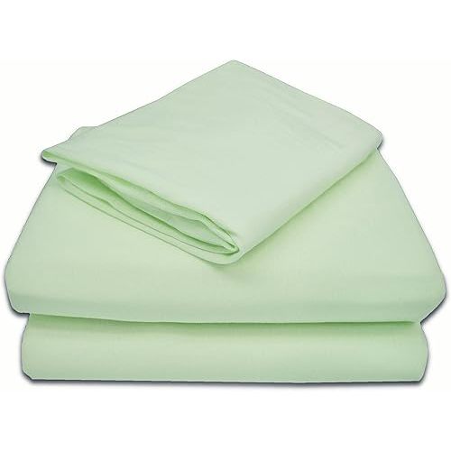 American Baby Company 100% Natural Cotton Jersey Knit Toddler Sheet Set, Celery, Soft Breathable, for Boys and Girls