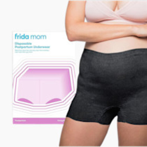 Frida Mom Disposable Boyshort Postpartum Underwear - Black, Boy Short, Regular