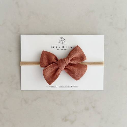 Linen Bow Headband