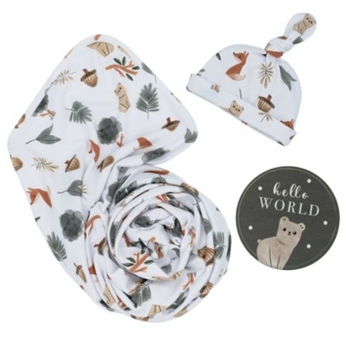 Living Textiles Hello World Gift Set, Color: Forest retreat