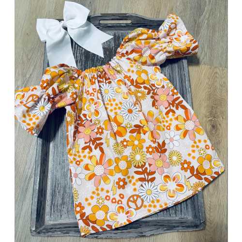 Retro Time Vintage  Girls Boutique Peasant Dress