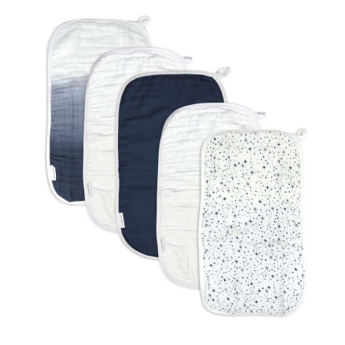 5-Pack Organic Cotton Multi-layer Woven Burp Cloths | Honest Baby Clothing