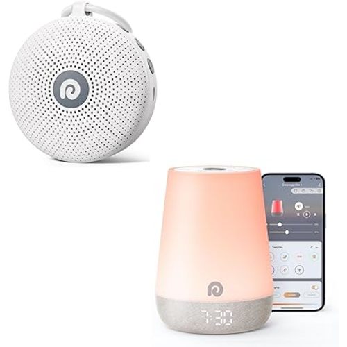 Dreamegg BabySleep Ease Bundle - Sleep Lite D11Max Bundle with Nite 1, Sound Machine Baby for Sleep, Ok to Wake Alarm Clock, Night Light for Kids, Travel & Home Baby White Noise Sound Machine