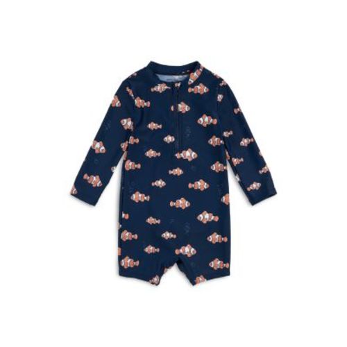 Boys' Clownfish Print Long Sleeved Rashguard Swimsuit - Baby