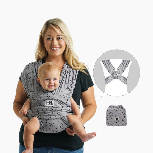 Baby K'tan Print Baby Wrap Carrier - Sweetheart Grey, Medium