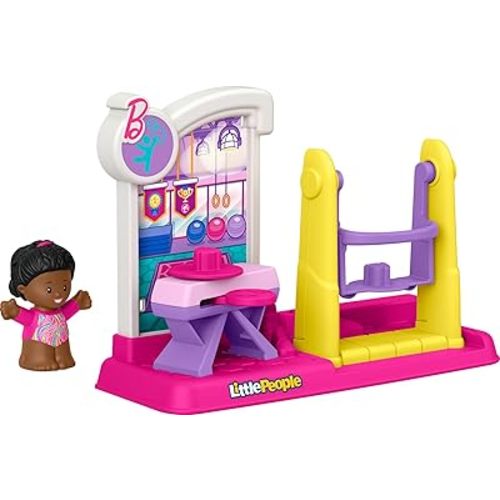 Fisher-Price Little People Toddler Toy Barbie You Can Be Anything Gymnast Playset with Figure for Preschool Pretend Play Kids Ages 18+ Months