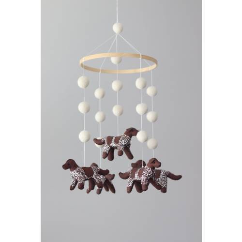German Shorthaired Pointer Baby Mobile, puppy mobile, pointer mobile, baby boy, puppy decor, dog decor, baby shower gift, hunting lodge