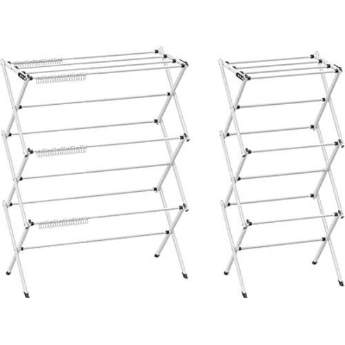 Foldable Drying Rack Clothing,Clothes Drying Rack Folding Indoor and Outdoor Rack,Laundry Drying Rack Collapsible-Black White