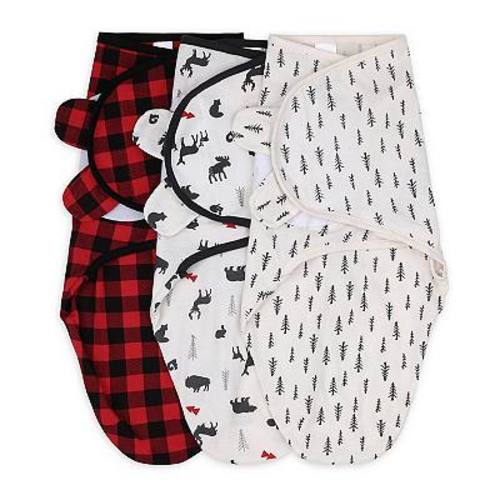 The Peanutshell 20-in. Plaid Woodland 3-Pack Swaddles