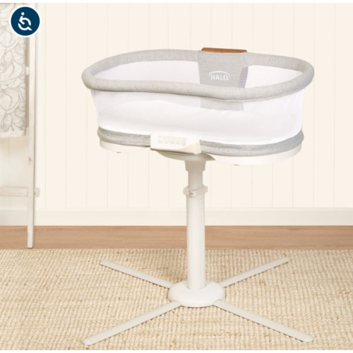 HALO - BassiNest Luxe Vibrating Bassinet, Bedside Sleeper - white