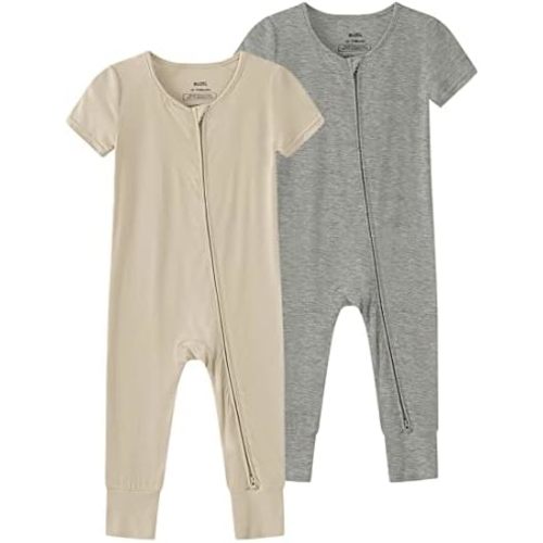 Baby Short Sleeve Romper Footless Pajamas Viscose from Bamboo Infant Toddler Zippy Pjs - 0-24 Months