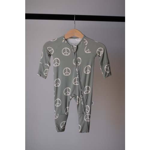 Bamboo Zip Pajamas | Peace