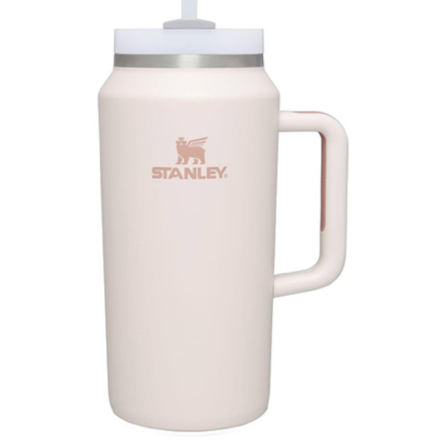 Stanley Quencher H2.0 FlowState Stainless Steel Vacuum Insulated Tumbler with Lid and Straw for Water, Iced Tea or Coffee, Smoothie and More, Rose Quartz, 64 oz