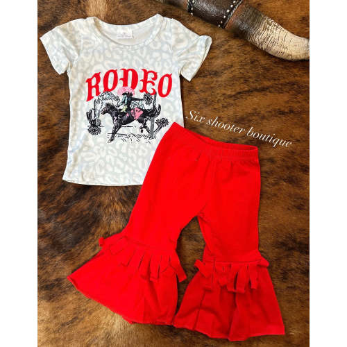 Red fringe rodeo bell set