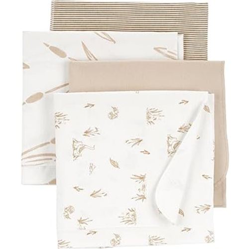 Carter's Baby Unisex Receiving Blankets 4-Pack