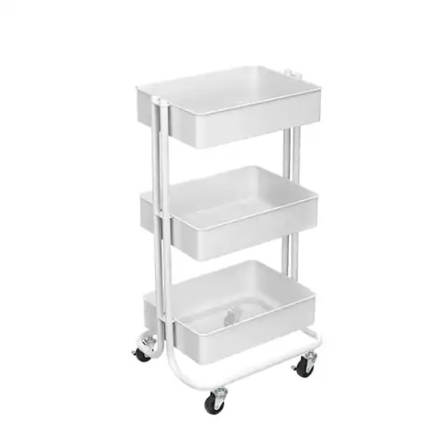 Lexington 3-Tier Rolling Cart by Simply Tidy®, Color: white | Michaels