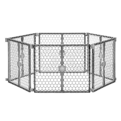 Free Shipping! Regalo Plastic Baby Gate and Play Yard, 192 inch Wide 2-in-1 Adjustable Safety Barrier