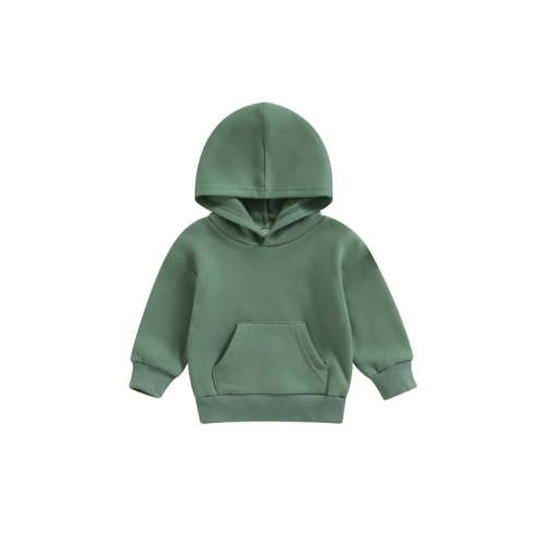 Canrulo Toddler Baby Boys Girls Hoodies Long Sleeve Pocket Hooded Sweatshirt Pullover Fall Winter Casual Tops Green 12-18 Months