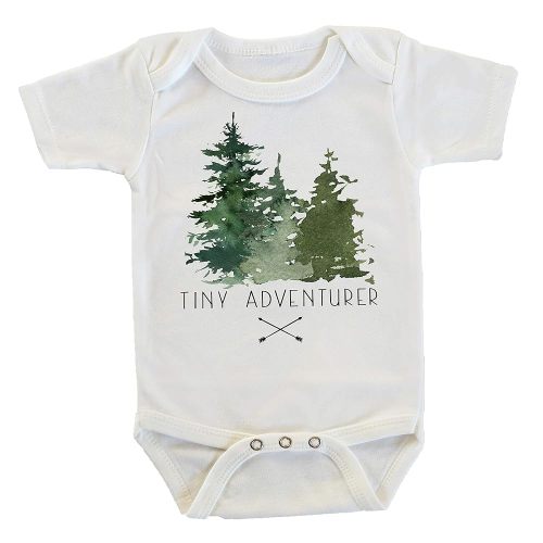Witty and Bitty Tiny Adventurer Outdoorsy Hiking National Parks Onesie/Bodysuit