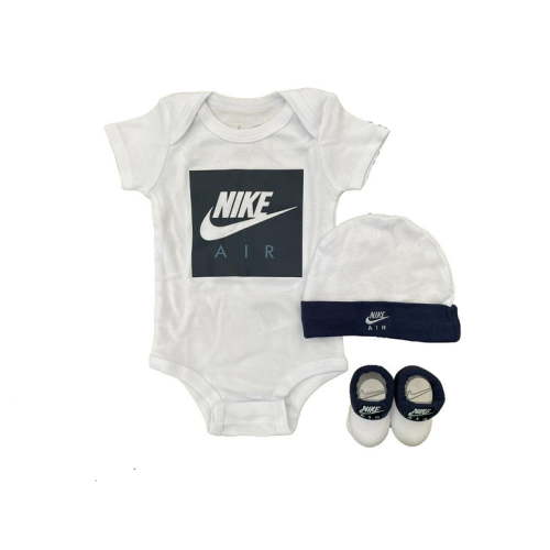 [LN0058-001] Baby Nike Bodysuit, Hat and Booties 3-PC Box Set