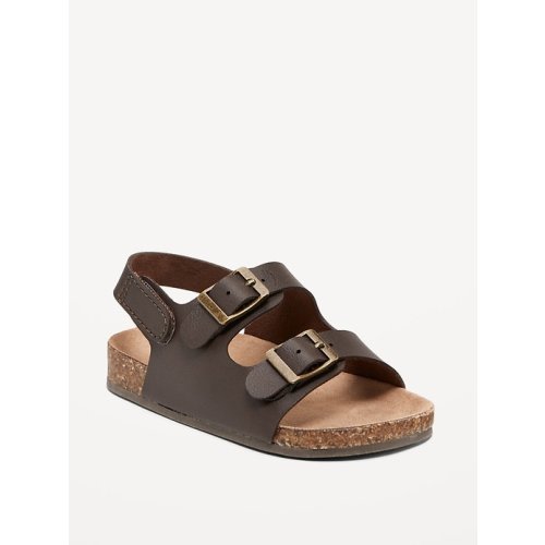 Faux-Leather Buckled Strap Sandals for Baby