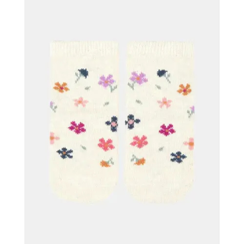 Toshi Organic Socks Ankle Jacquard - Wild Flowers | Baby Bunting AU