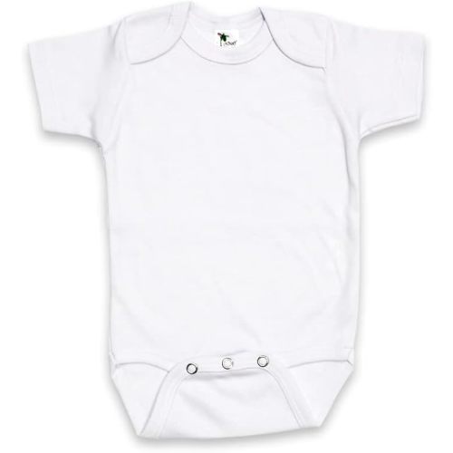 Laughing Giraffe Baby Blank Short Sleeve Unisex One piece bodysuit White