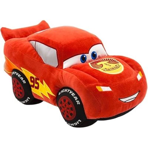 Disney Store Official Lightning McQueen Plush Medium Soft Toy for Kids, 12 inches, Cuddly Character with Fuzzy Texture and Embroidered Details. Suitable for All Ages.