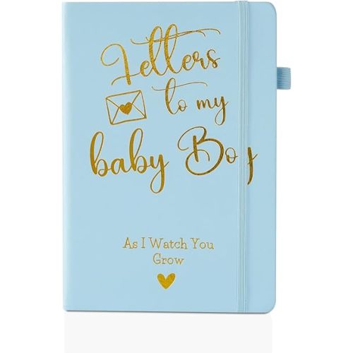 InnoBeta New Mom Gifts for Women Notebook Gifts, Funny Gift Keepsake Idea for New Mom, Baby Shower, Christmas, Birthday, A5 - Letters to My Baby Boy