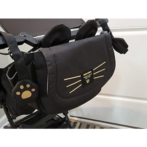 SUNVENO Baby Stroller Organizer Bag Mommy Diaper Bag for Stroller Like Uppababy, Baby Jogger, Britax, BOB, Umbrella and Pet Stroller, Black - ST7380-BK