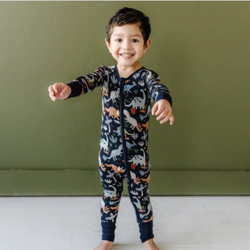 Navy Jurassic Jungle Zippy - Little Sleepies
