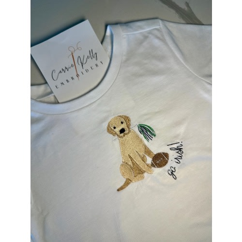 Baby & Boys and Girls Embroidered Notre Dame Fighting Irish Inspired Shirt