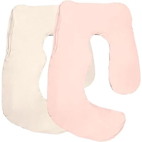 Maternity Pillow Cover ONLY Compatible with Momcozy Pregnancy Pillow (2 Pack Covers-Pillow NOT Included)