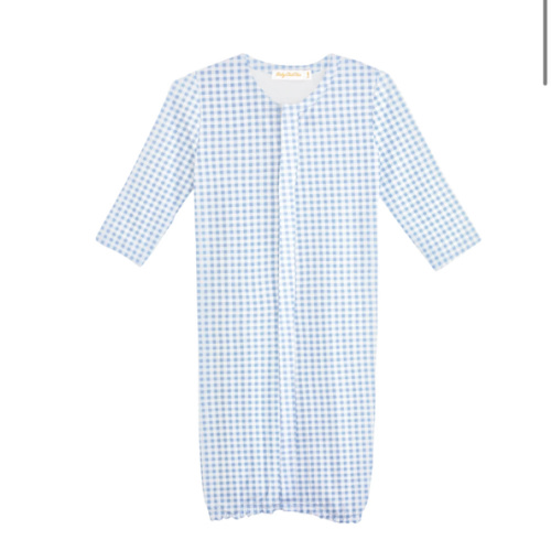 Blue Mini Checks Printed Converter Gown