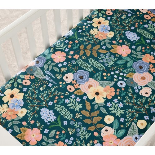 Rifle Paper Co. Garden Party Forest Organic Crib Fitted Sheet
