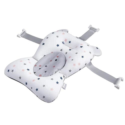 ToBsoft Baby Bath Pad, Soft Bathtub Mat, Adjustable Nonslip Newborn Toddler Bath Cushion, Comfortable Baby Skin Friendly Bathtub Floating Pad for 0-12 Months Infant