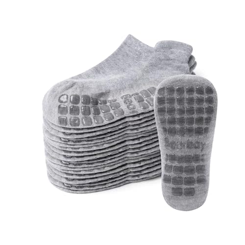 Bearbay Baby Non Slip Ankle Socks with Grippers for 0 Months-7 Years Old Walking Socks