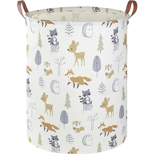 Baby Laundry Hamper,kids laundry Basket,Waterproof Storage Bin for Bedroom,Clothes Organizer Basket,Toys Box,Room Decor(Animal)