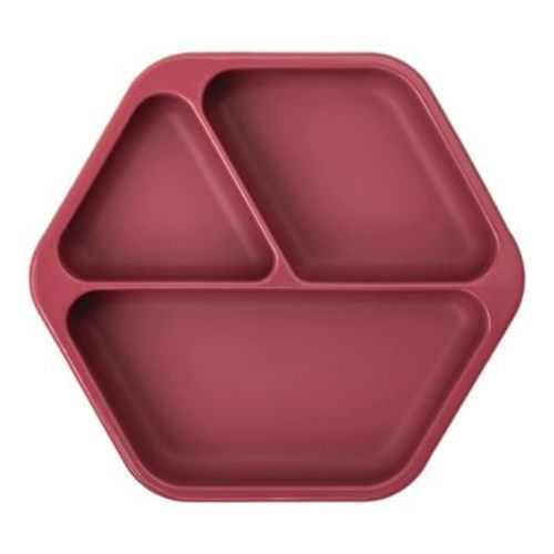 Tiny Twinkle Silicone Suction Divided Plate Baby/Toddler Dish for Independent Eating (Indigo)