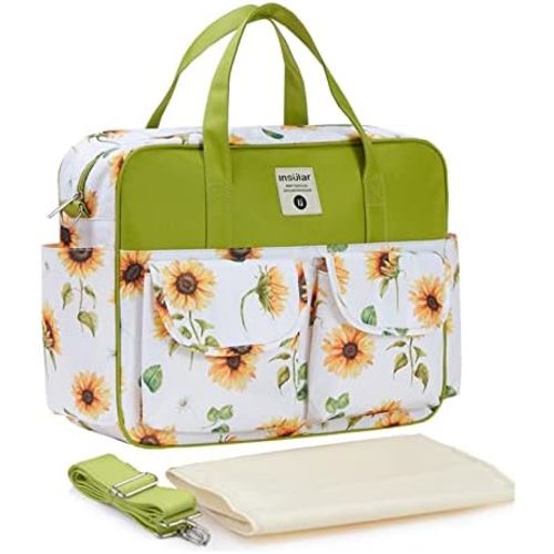 Kamay's Mummy Shoulder Bag Diaper Bag Chic Nappy Changing Bag Tote/Messenger Style Large with Changing Mat, Adjustable Straps