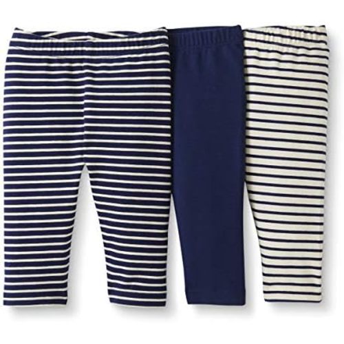 Moon and Back Baby Girls' Organic Cotton Legging, Pack of 3