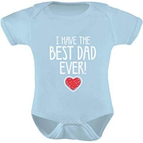 Tstars I Have the Best Dad Ever Father's Day Baby Outfit | Gift for New Dads Infant Boy Girl Bodysuit