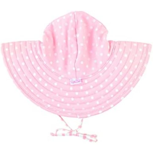 RuffleButts® Baby/Toddler Girls UPF 50+ Sun Protective Wide Brim Swimwear Sun Hat