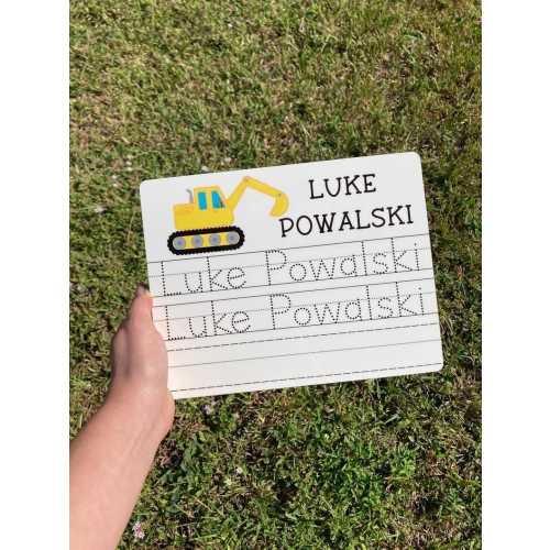 Kids Personalized Tracing Board, Construction Board, Educational Boards, I can write my name, Montessori, Name Tracing, Letter Tracing