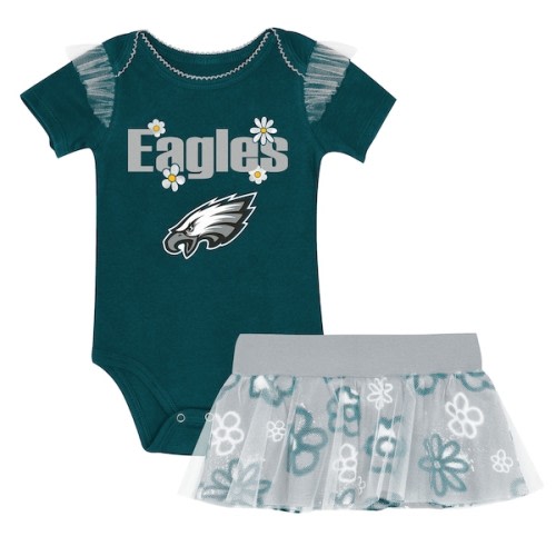 Girls Infant Philadelphia Eagles Outerstuff My Team Rocks Bodysuit and Skirt Set