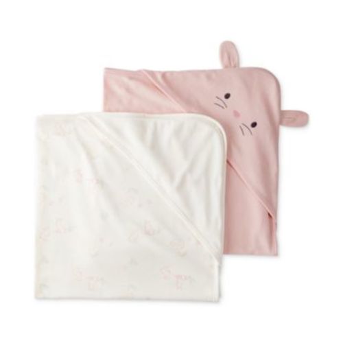Baby Girls 2-Pk. Hooded Terry Towels
