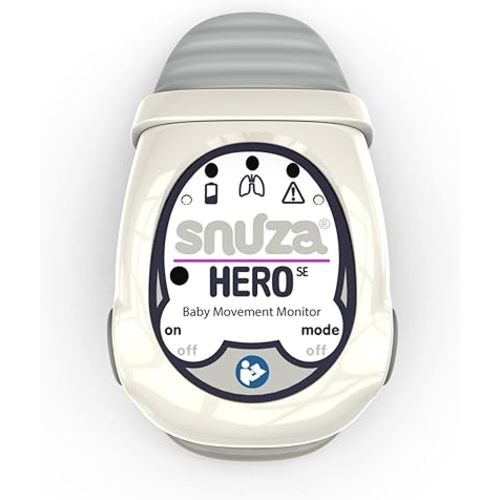 Snuza Hero SE - Portable, Wearable Baby Breathing Motion Monitor with Vibration and Alarm. Clips onto Diaper Get Peace of Mind with The Snuza HeroSE.