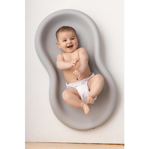 Keekaroo Peanut Changer Grey – The Original Made in USA Easy-to-Clean Changing pad and The only Shell Over Foam, Fully Water Repellant