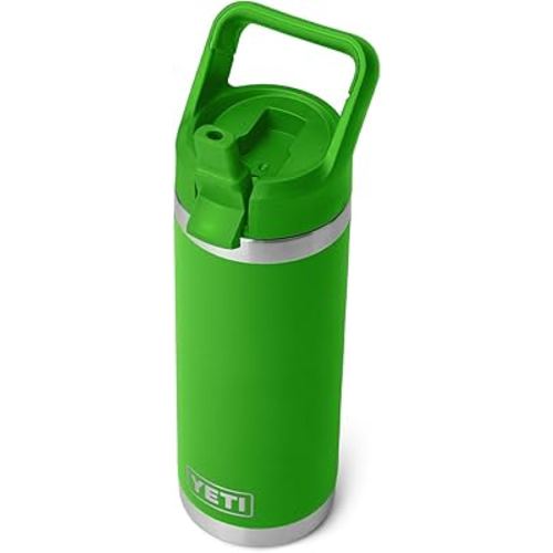 YETI Rambler 18 oz Bottle, Vacuum Insulated, Stainless Steel with Straw Cap