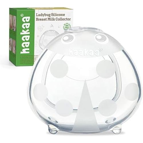haakaa Ladybug Breast Milk Collector Breast Shells Milk Saver Nursing Cups for Large Milk Supply, Replace Disposable Breast Pads, Reusable & Wearable (150ml, 1 Pc)